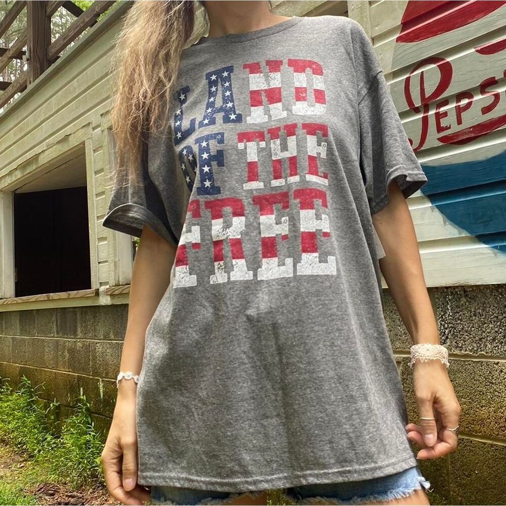 Unbranded Women's Grey and Navy T-shirt